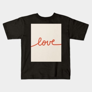 Love, Quote, Line art Kids T-Shirt